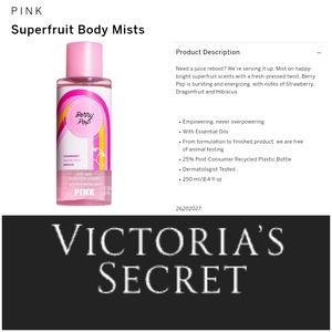 Victoria's secret pink super fruit berry pop